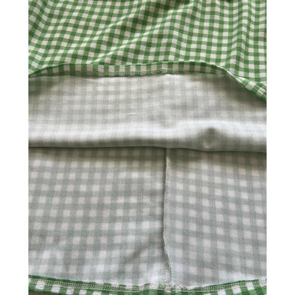 Midnight Hour HT Suspender Skirt Womens 2X Green White Gingham Skater Pin-Up - Picture 9 of 10